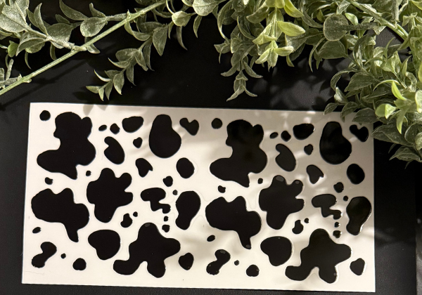Tumbler Decal - Cow Print