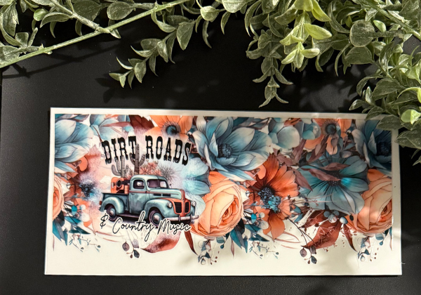 Tumbler Decal - Dirt Roads