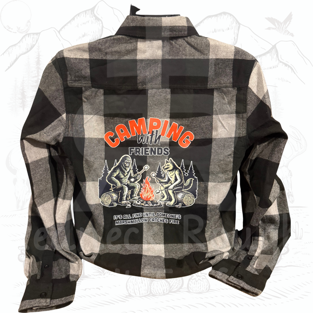 Camping With Friends - Button Up Flannel