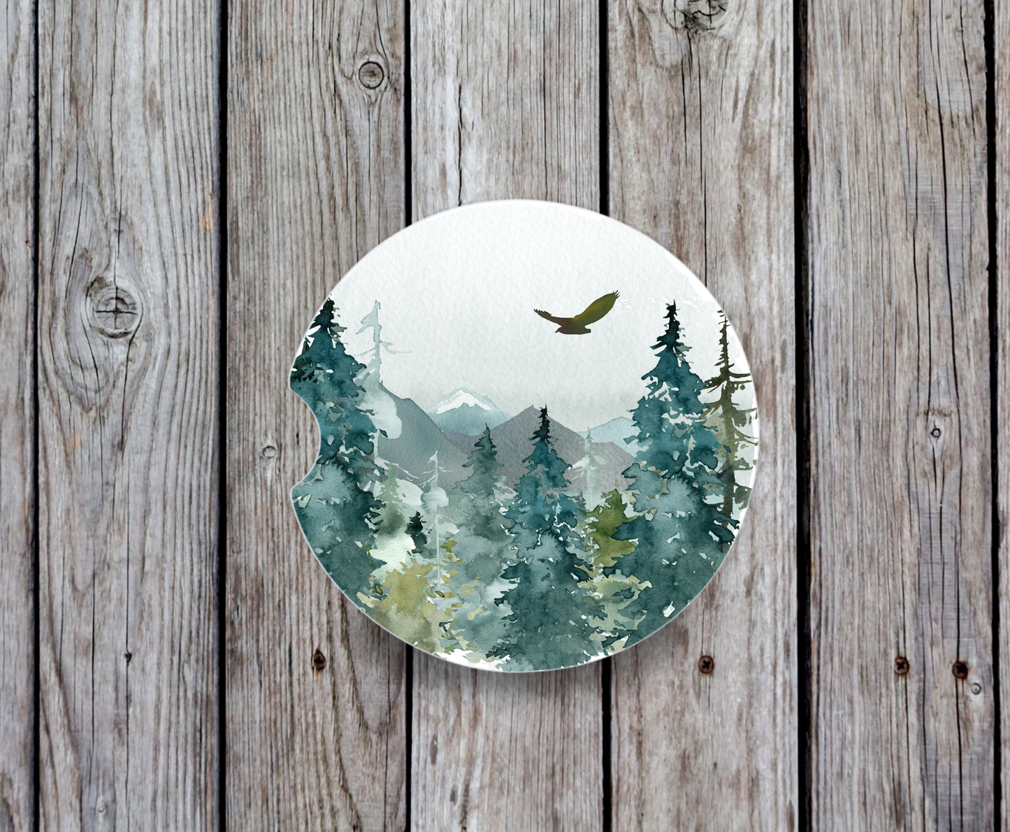 Water Colour - Trees with Bird