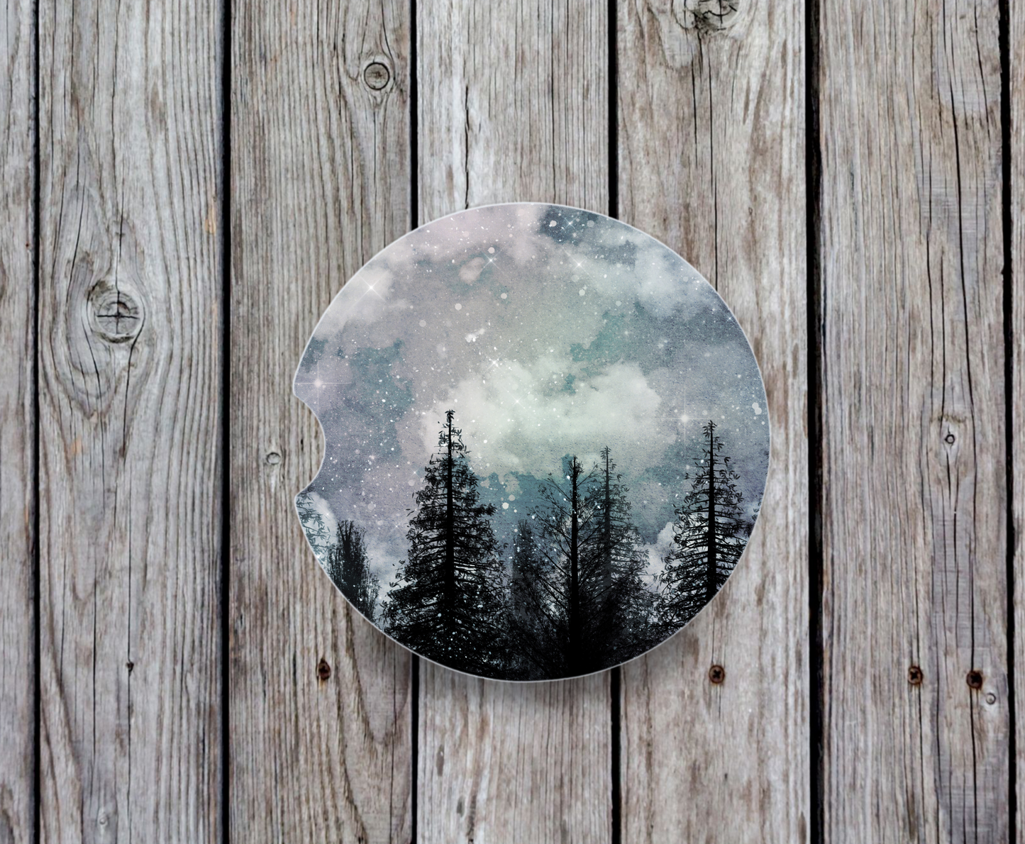 Trees With Blue and Purple