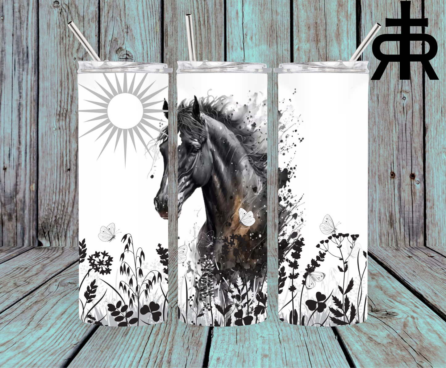 Black and Grey Horse