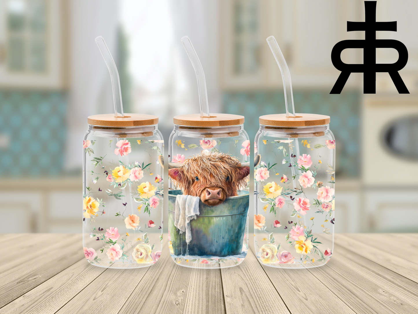 Highland Cow In A Tub