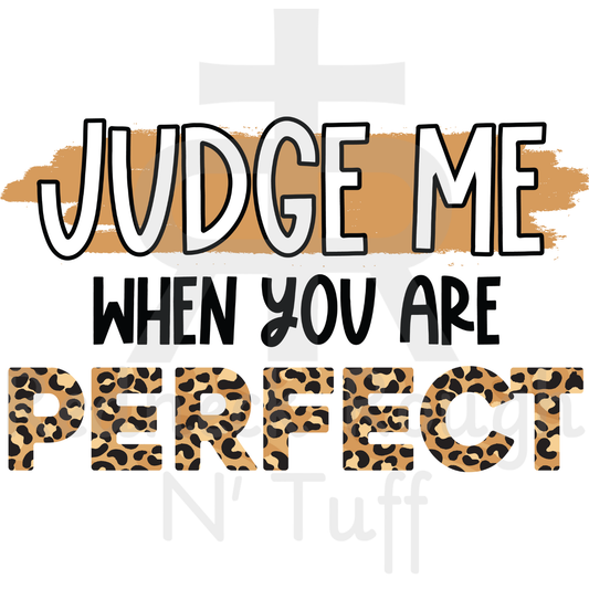 Judge Me When You Are Perfect
