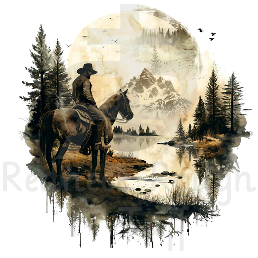 Cowboy and Moon